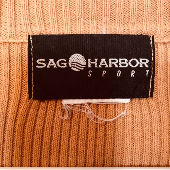 ❄️Sag Harbor Sport Tan Sweater with zipper collar - Picture 4 of 6